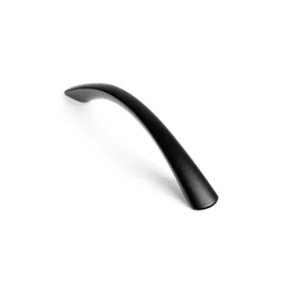 Poignée de meuble Arc, aluminium noir chromé, entraxe 128 mm