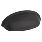 Poignée de meuble Cup, acier noir peint, entraxe 64 mm