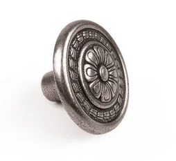 Bouton De Meuble Motif Argent Zamak H.22 X L.30 X P.30 Mm