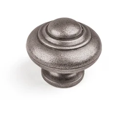 Bouton De Meuble Rond Argent Zamak H.26 X L.30 X P.30 Mm