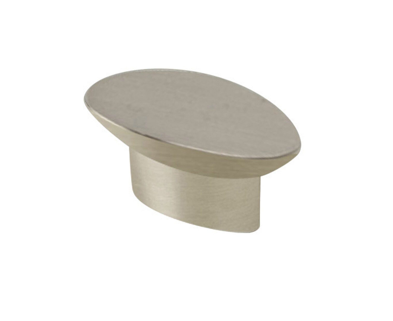 Bouton De Meuble Ovale Argent Zamak H.24 X L.41 X P.19 Mm
