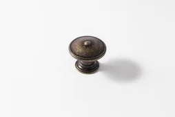 Bouton De Meuble Rond Vieil Or Zamak H.24 X L.30 X P.30 Mm