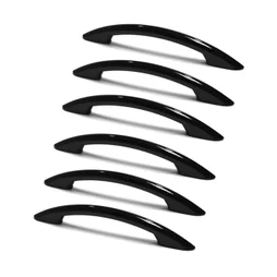 Poignées de meuble, abs noir, entraxe 96 mm X6