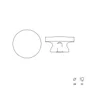 Lot De 6 Boutons De Meuble Rond Bois Brut H.22 X L.39 X P.39 Mm