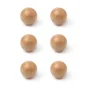 Lot De 6 Boutons De Meuble Boule Hêtre Bois H.32 X L.29 X P.29 Mm