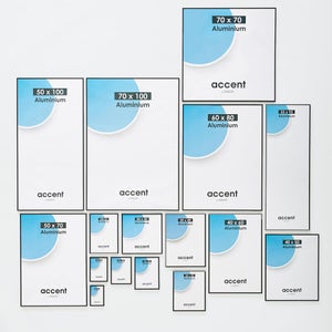 Cadre Accent, H.40 x l.60 cm, aluminium noir, NIELSEN