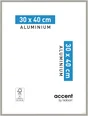 Cadre Accent Nickel Mat, L.30 X H.40 Cm, Aluminium Gris