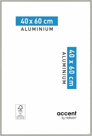 Cadre Nickel, 40 X 60 Cm, Gris