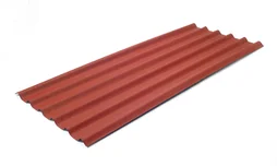Plaque Ondulée Bitumée Rouge Intense L.0.81 X L.2 M