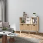 Pied meuble conique SPACEO fixe, H.21 cm bois mat blanc / beige / naturel