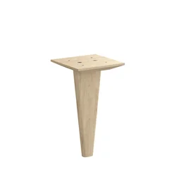 Pied Meuble Conique Spaceo Fixes Bois Mat Blanc / Beige / Naturel
