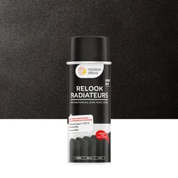Peinture aérosol radiateur MAISON DECO noir quartz 0.400 L