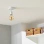 Plafonnier Design E27 Helena Métal Blanc, 1 X 60 W Inspire