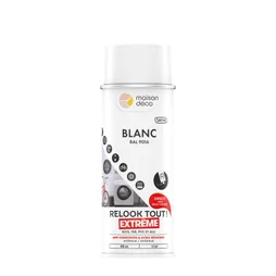 Peinture aérosol relook tout extreme MAISON DECO blanc ral 9016 RAL 9016 satiné 0.400 L