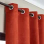 Rideau tamisant, Newmanchester suédine orange l.140 x H.280 cm INSPIRE