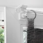 Lot de 2 supports sans perçage barre de vitrage fenêtre standard, 10 mm Blanc