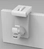 Lot de 2 supports sans perçage barre de vitrage fenêtre standard, 10 mm Blanc