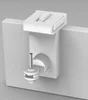 Lot de 2 supports sans perçage barre de vitrage fenêtre standard, 10 mm Blanc