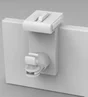 Lot de 2 supports sans perçage barre de vitrage fenêtre standard, 10 mm Blanc