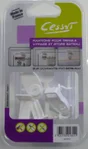 Lot De 2 Supports Autoserrant Barre De Vitrage Classique, 10 Mm Blanc Satiné Ces