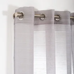 Voilage tamisant, Lola gris l.140 x H.260 cm