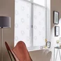 Paire De Vitrages Tamisant, Cosmos Blanc/Argent L.60 X H.120 Cm
