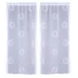 Paire De Vitrages Tamisant, Cosmos Blanc/Argent L.60 X H.120 Cm