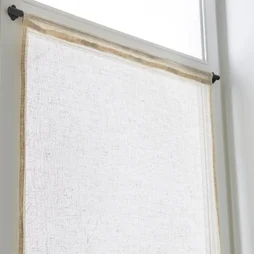 Paire de vitrages tamisant, Rio naturel L. 45 x H .120 cm