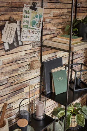 Papier Peint Intissé Planche De Bois Marron