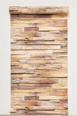 Papier Peint Intissé Planche De Bois Marron