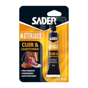 Colle d'assemblage cuir/caoutchouc sader transparente tube 30ml