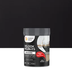 Peinture Meuble Et Boiserie Relook Maison Deco Noir Intense  Satiné 200 Ml
