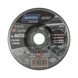 Disque À Tronçonner Multi-Fonctions Pour Multimatière Norton, Diam.125 Mm
