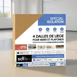 Carton De 4 Plaques Liège Mur Et Plafond Sdl L.0.5 X L.0.5 M X Ep.10 Mm