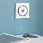 Plaque simple Dooxie, LEGRAND, blanc chromé