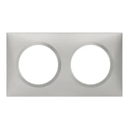 Plaque Double Dooxie, Legrand, Aluminium