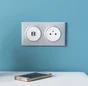 Plaque Double Dooxie, Legrand, Aluminium