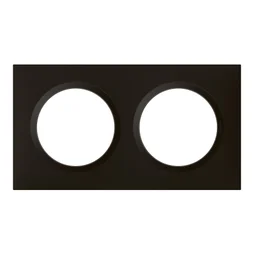 Plaque Double Dooxie, Legrand, Noir Velours