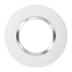 Plaque Simple Déco Dooxie, Legrand, Blanc Chromé