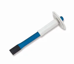 Ciseau de macon en acier + pare coup 350 mm revex