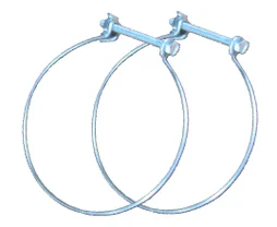 2 colliers de fixation acier S&P, Diam.125/125 mm Cf125 