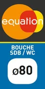 Bouche d'extraction pvc EQUATION, Diam.80/80 mm Be80