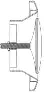 Bouche d'extraction pvc S&P, Diam. 100/80 mm Ber 100 p