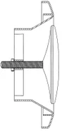 Bouche d'extraction pvc S&P, Diam. 80/80 mm Ber 80 p