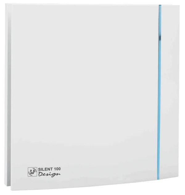 Aérateur intermittent à interrupteur S&P Silent Design blanc 100 mm