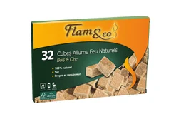 Allume-feu 100 % naturel, FLAM & CO, 32 cubes
