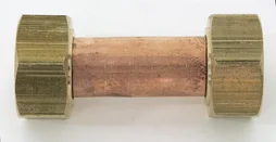 Raccord droit 2 écrous prisonniers à visser, F20x27 - 15x21, pour tube cuivre