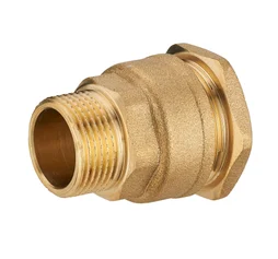 Raccord mâle à compression en laiton pour tube en polyéthylène, diam. 25