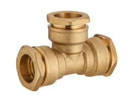 Te  À Compression Laiton D.25 Pour Tube En Polyéthylène