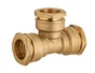 Te  À Compression Laiton D.25 Pour Tube En Polyéthylène